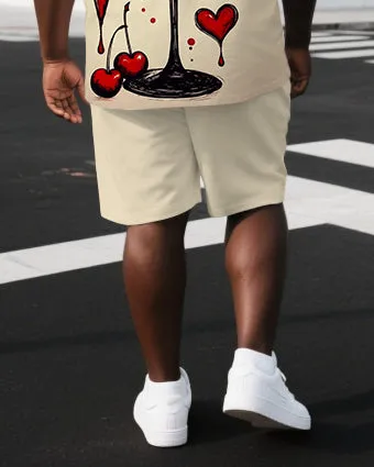 Men's Abstract Lady In Wine Glass Illustration Back Print Big & Tall Short-Sleeve T-shirt Summer Set sold by Biggmans product image thumbnail 3