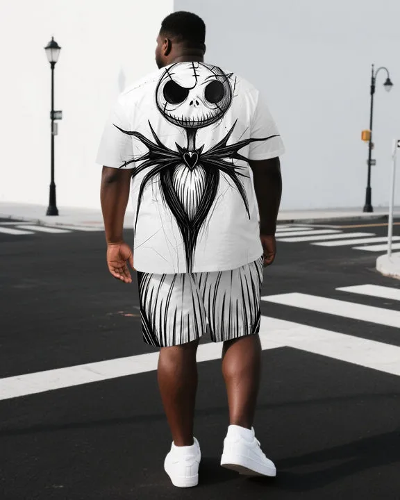 Big & Tall Men's Street Fashion Spider Monster Back Print Short-Sleeve T-shirt and Shorts Set sold by Biggmans