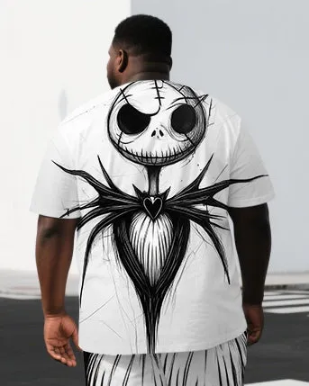 Big & Tall Men's Street Fashion Spider Monster Back Print Short-Sleeve T-shirt and Shorts Set sold by Biggmans product image thumbnail 2