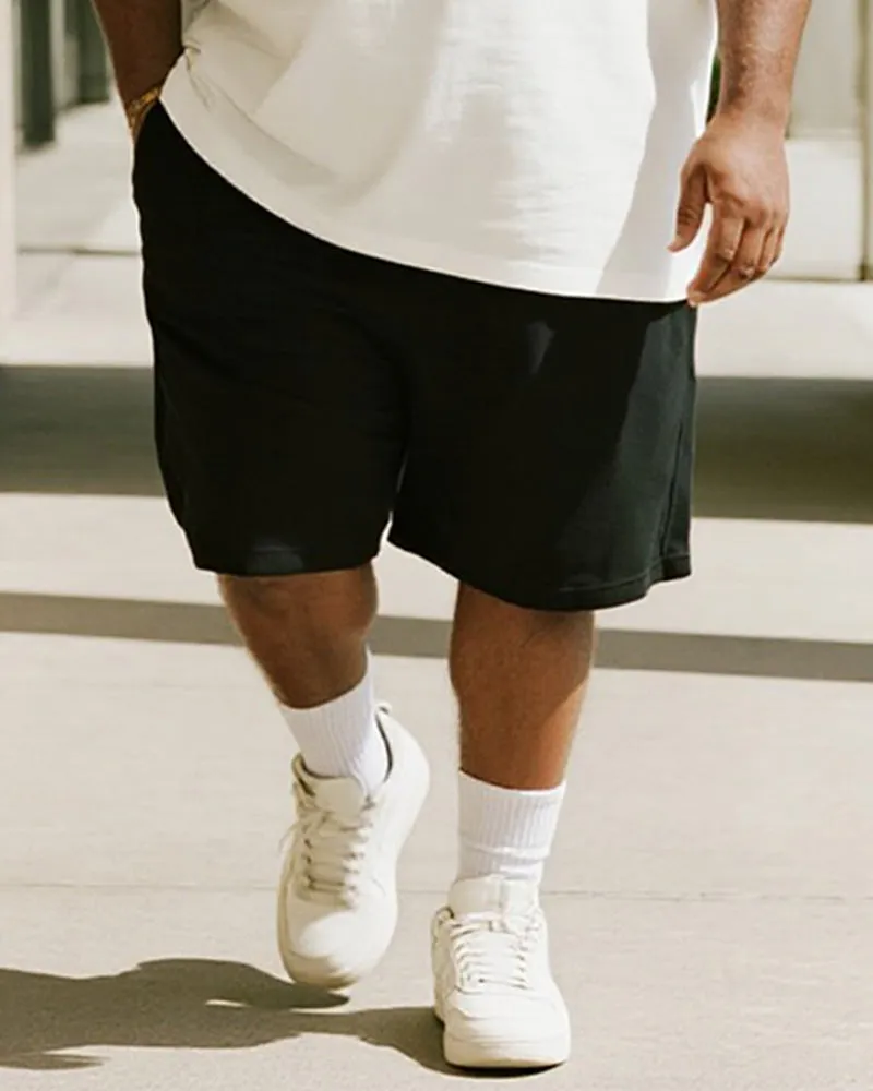 Big & Tall Men's Ethnic Pattern White King Alphabet Print Round Neck Short Sleeve T-Shirt Shorts Suit sold by Biggmans product image thumbnail 3