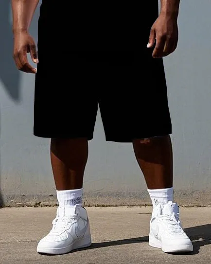 Big & Tall Men's Punk Theme Bold Letters IF YOU LET ME Print Outdoor Short-Sleeve T-shirt 2-Piece Set sold by Biggmans product image thumbnail 3