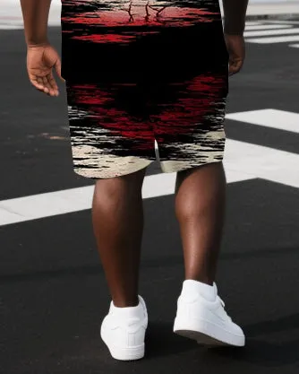 Red Eye Ignite Your Inner Fire Big & Tall Men's Hell Print Laid Back Short Sleeve T-shirt 2-Piece Set sold by Biggmans product image thumbnail 3