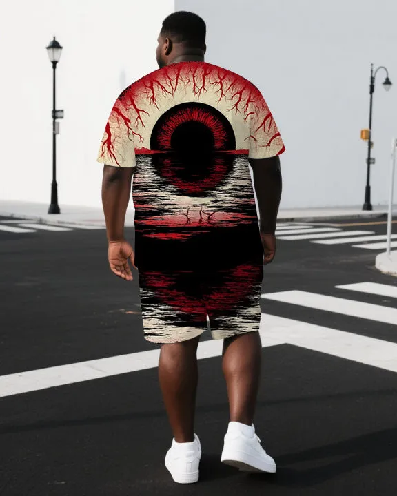 Red Eye Ignite Your Inner Fire Big & Tall Men's Hell Print Laid Back Short Sleeve T-shirt 2-Piece Set sold by Biggmans