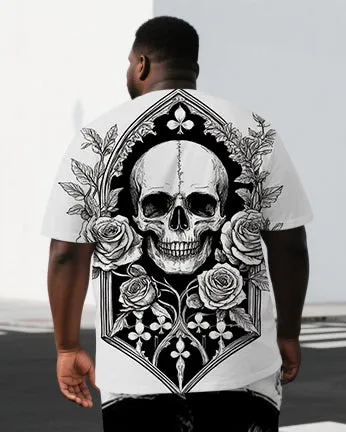 Endings Are Just Echoes Men's Romantic Skull Print Big & Tall Short Sleeve T-shirt Casual Set sold by Biggmans product image thumbnail 2
