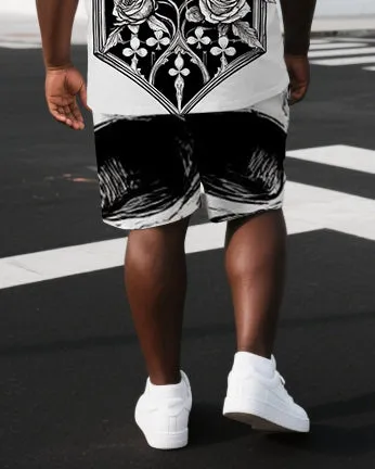 Endings Are Just Echoes Men's Romantic Skull Print Big & Tall Short Sleeve T-shirt Casual Set sold by Biggmans product image thumbnail 3