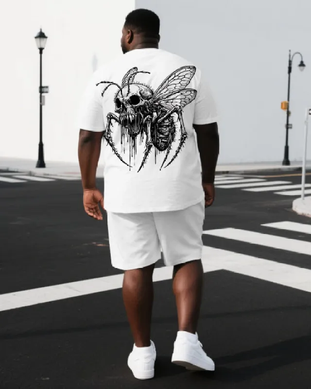 Mutation Made Me Magical Big & Tall Men's Skull Bee Print Short Sleeve T-shirt Casual 2-Piece Set sold by Biggmans
