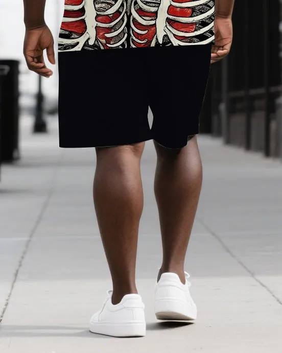 Love Never Dies Big & Tall Men's Couple Skull Back Print Short Sleeve T-shirt 2-Piece Set sold by Biggmans product image thumbnail 3