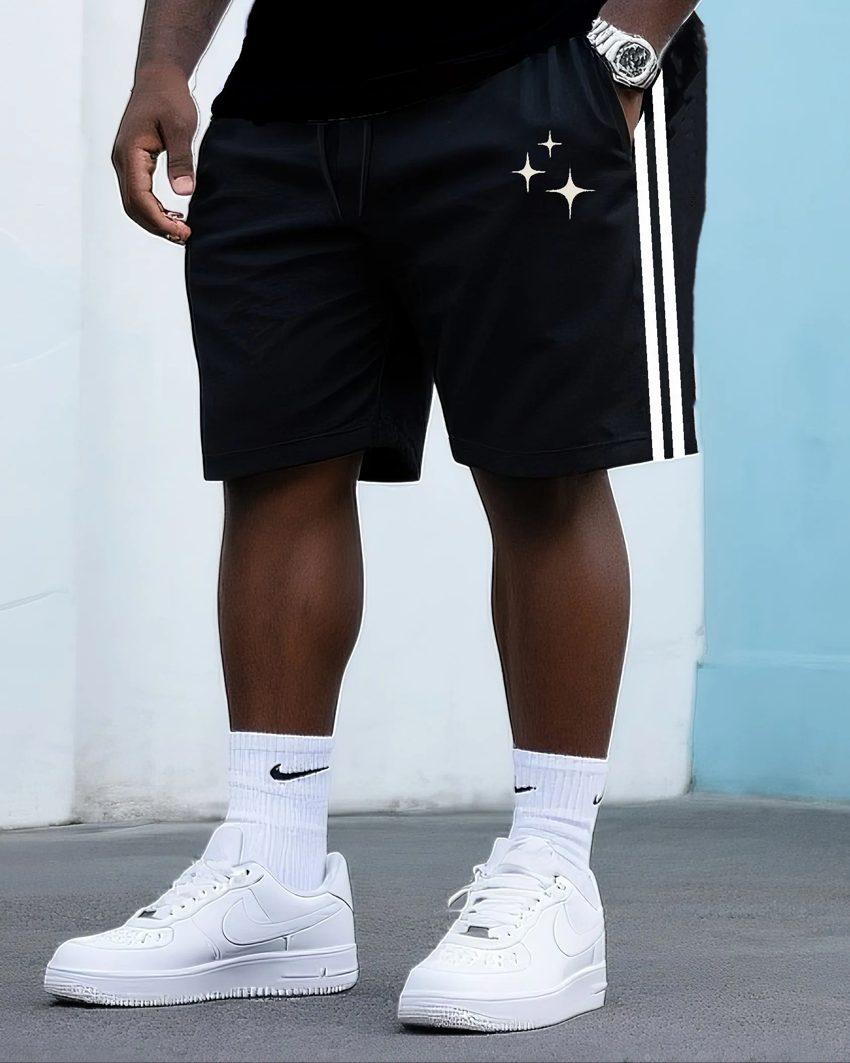 Big & Tall Men's Street Fashion Things Of A Feather Crew Neck T-shirt Shorts Suit sold by Biggmans product image thumbnail 4