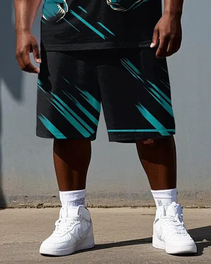 Big & Tall Men's Machine Gorillas Striped Daily Casual Short Sleeve T-shirt 2-Piece Set sold by Biggmans product image thumbnail 3