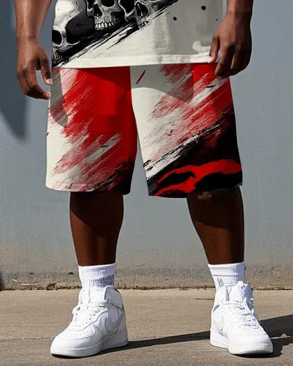 Big & Tall Men's Gorillas and Skulls Printed Summer Short Sleeve T-shirt and Short Set sold by Biggmans product image thumbnail 3