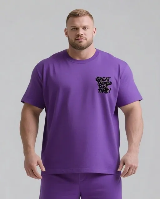 GREAT THINGS TAKE TIMES Slogan T-shirt 2-Piece Set sold by Biggmans product image thumbnail 4