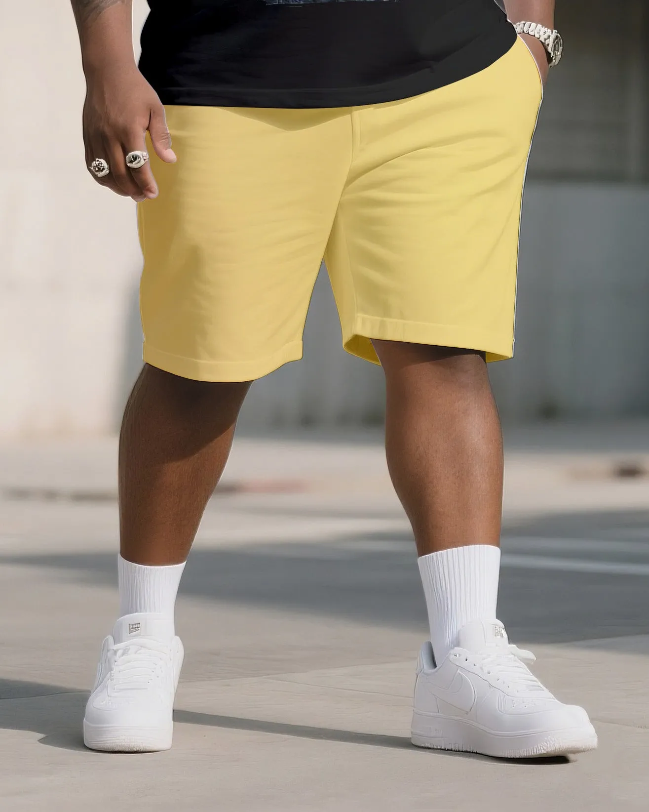 Big & Tall Men's Street Fashion No Guts No Glory Skull Print Crewneck T-Shirt Shorts Suit sold by Biggmans product image thumbnail 3