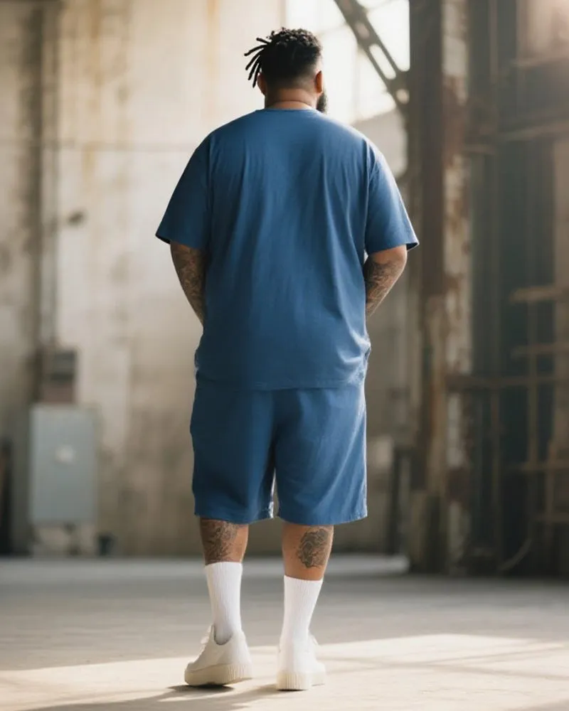 Big & Tall Men's Meer Geht Immer Alphabet Print Round Neck Short Sleeve T-Shirt Shorts Suit sold by Biggmans product image thumbnail 4