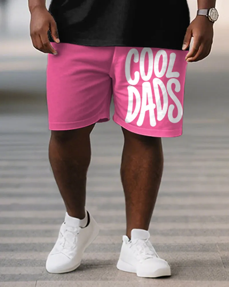 Men's Plus Size Father's Day COOL DADS Text Print Short Sleeve T-Shirt Shorts Suit sold by Biggmans product image thumbnail 3