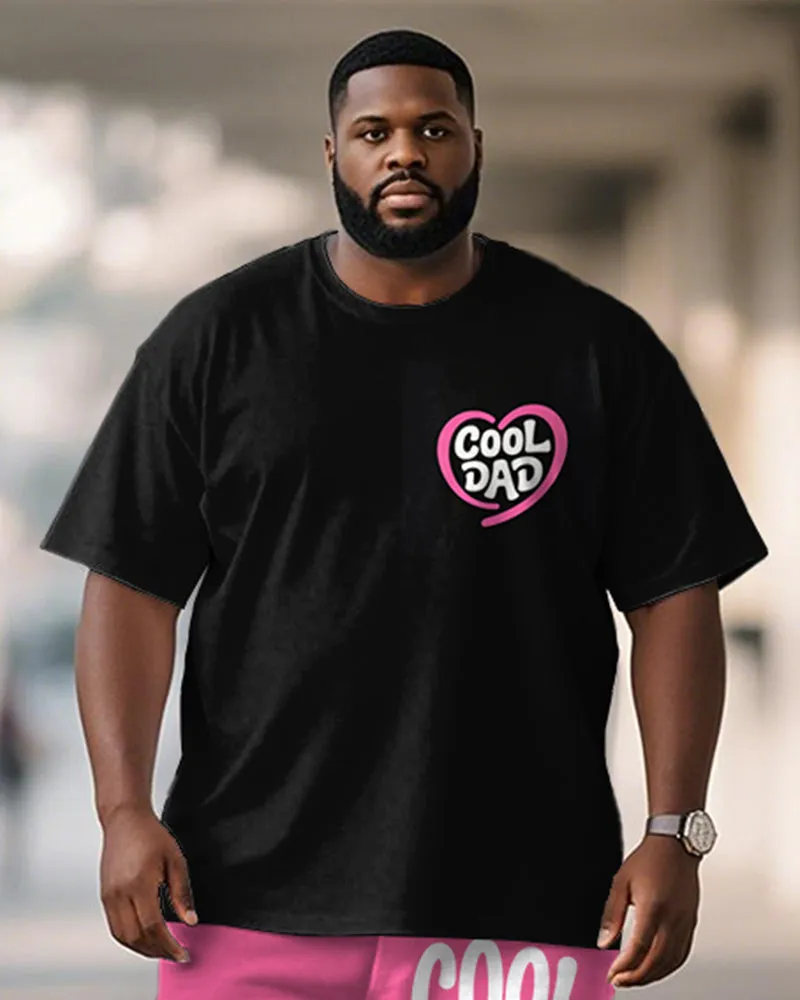 Men's Plus Size Father's Day COOL DADS Text Print Short Sleeve T-Shirt Shorts Suit sold by Biggmans product image thumbnail 2