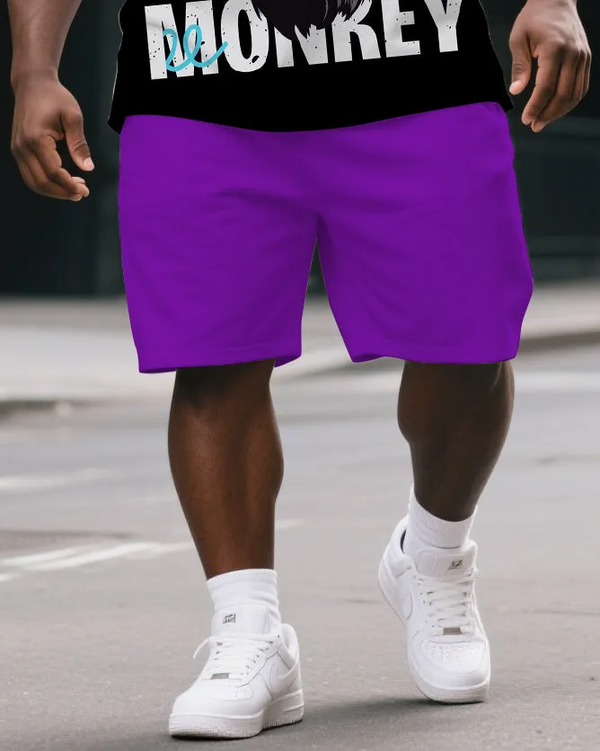 Big & Tall Men's Cool Gorillas DADDY MONKEY Print Casual Short-Sleeved T-shirt and Short Set sold by Biggmans product image thumbnail 3