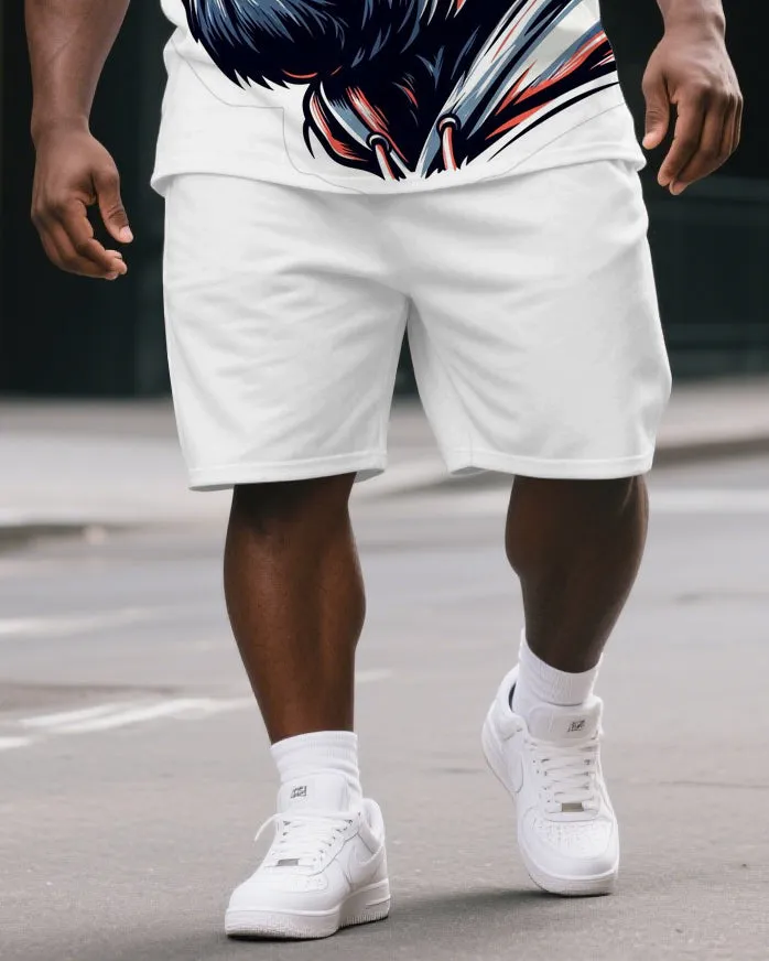 Men's Cool Gorillas Silhouette Print Big & Tall Laid-back Short-Sleeve T-shirt & Short Set sold by Biggmans product image thumbnail 3