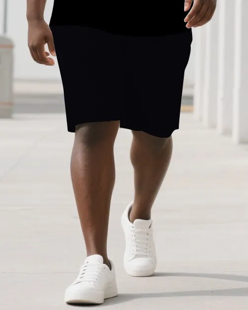 Let's Hang Out and Be Crazy Men's Big & Tall Skull Theme Short Sleeve T-shirt 2-Piece Set sold by Biggmans product image thumbnail 3