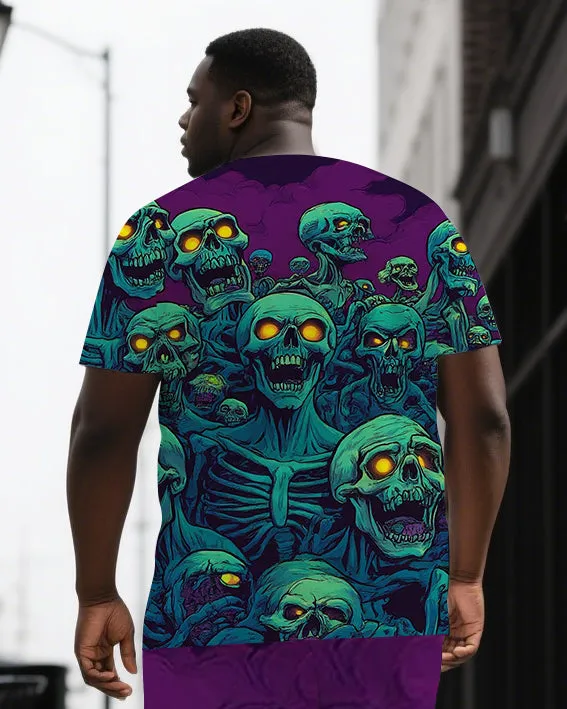 Strength In Every Skeleton Men's Roaring Skeleton Print Big & Tall Short Sleeve T-shirt and Shorts Set sold by Biggmans product image thumbnail 2