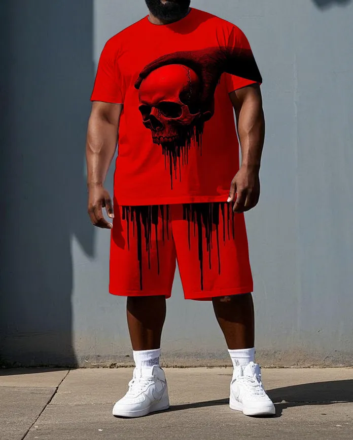 Real Ones Wear Bones Big & Tall Men's Bold Skull Print Short Sleeve T-shirt 2-Piece Summer Set sold by Biggmans