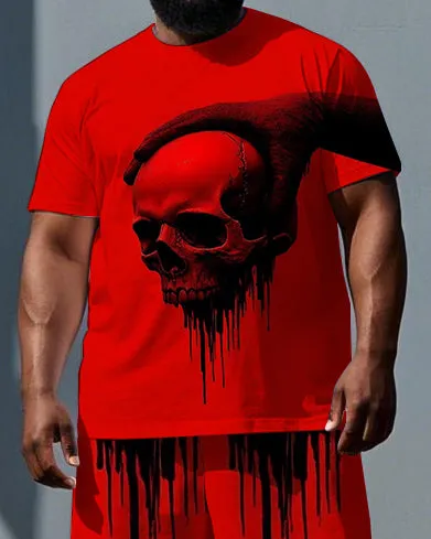 Real Ones Wear Bones Big & Tall Men's Bold Skull Print Short Sleeve T-shirt 2-Piece Summer Set sold by Biggmans product image thumbnail 2