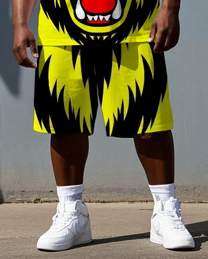 Big & Tall Men's Roaring Gorillas Printed Casual Short Sleeve T-shirt and Short Set sold by Biggmans product image thumbnail 3