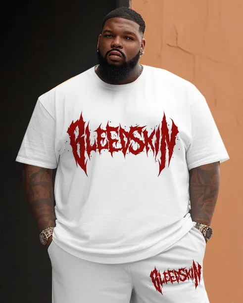 Men's Large Size Street Cartoon Bleedskin Letter Graffiti Short Sleeve Shorts Suit sold by Biggmans product image thumbnail 2