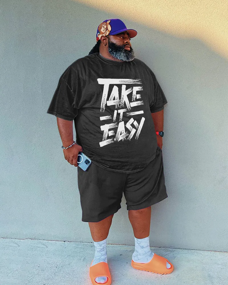 Abstract 3d Casual Short Sleeve Fat Boy Print Suit sold by Biggmans