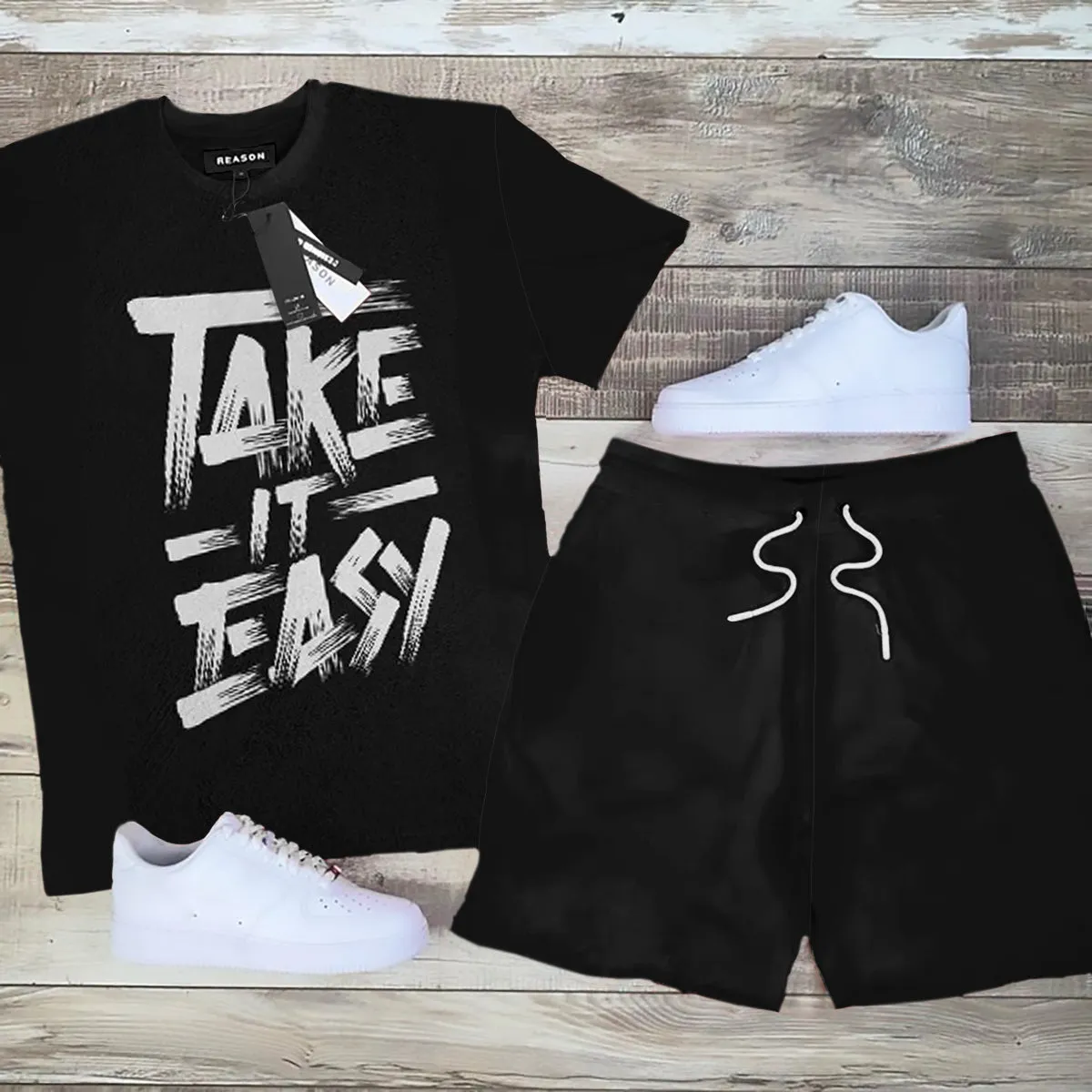 Abstract 3d Casual Short Sleeve Fat Boy Print Suit sold by Biggmans product image thumbnail 2