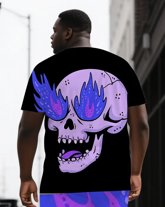 Strong Bones Never Beg Big & Tall Men's Angry Skull Print Daily Short Sleeve T-shirt 2-Piece Set sold by Biggmans product image thumbnail 2
