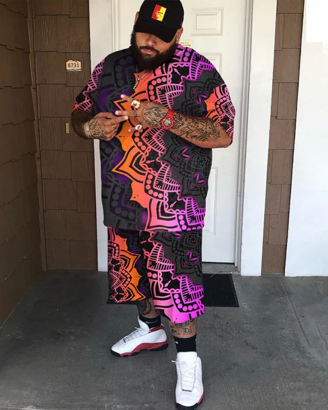 Men's Casual Print Short Sleeve Suits sold by Biggmans