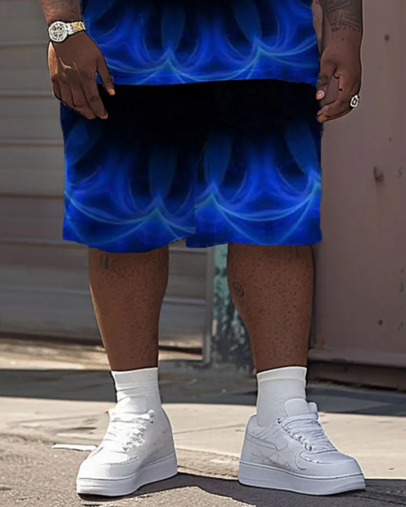 Men's Plus Size Street Casual Skull Ghost Printed T-Shirt Shorts Suit sold by Biggmans product image thumbnail 3