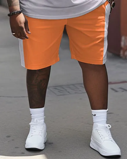 Men's Large Size Color-blocked Patchwork T-shirt & Shorts Two-piece Set sold by Biggmans product image thumbnail 3