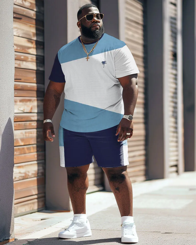Street Casual Colorblock Large Men's Short Sleeve T-shirt & Shorts Set sold by Biggmans product image thumbnail 2