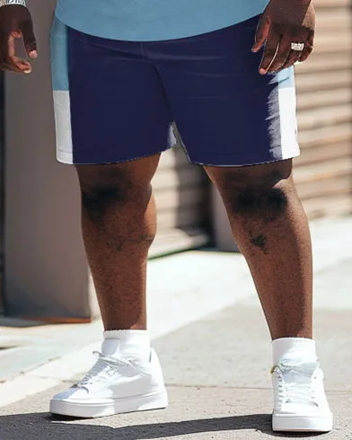 Street Casual Colorblock Large Men's Short Sleeve T-shirt & Shorts Set sold by Biggmans product image thumbnail 4
