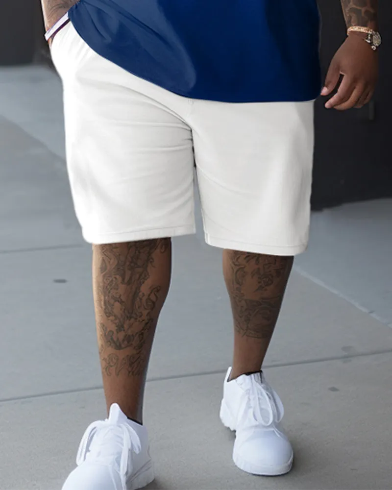 Men's Plus Size Color Matching Sport Polo Two-Piece Set sold by Biggmans product image thumbnail 3