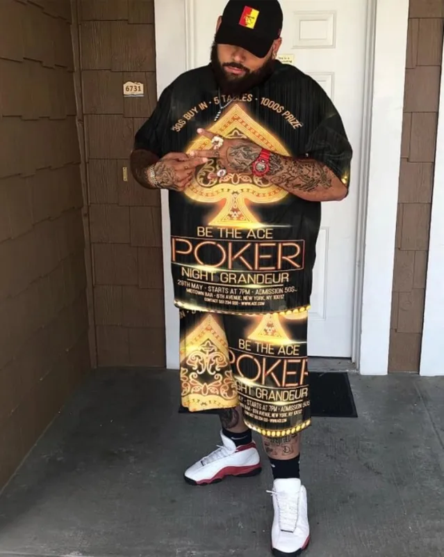 Plus Size Men's Be The Ace Poker Set sold by Biggmans