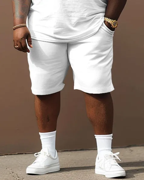 Men's Plus Size Cowboy Blue Stars Short Sleeve T-Shirt Shorts Suit sold by Biggmans product image thumbnail 3