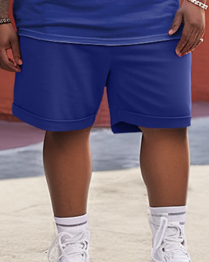 Men's Big & Tall Splicing Polo Printed Two-Piece Set sold by Biggmans product image thumbnail 3