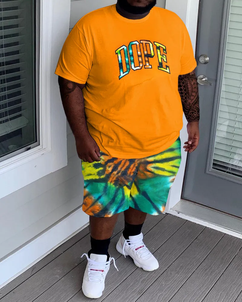 Fashion Casual Dope Tie Dye Plus Size Set sold by Biggmans