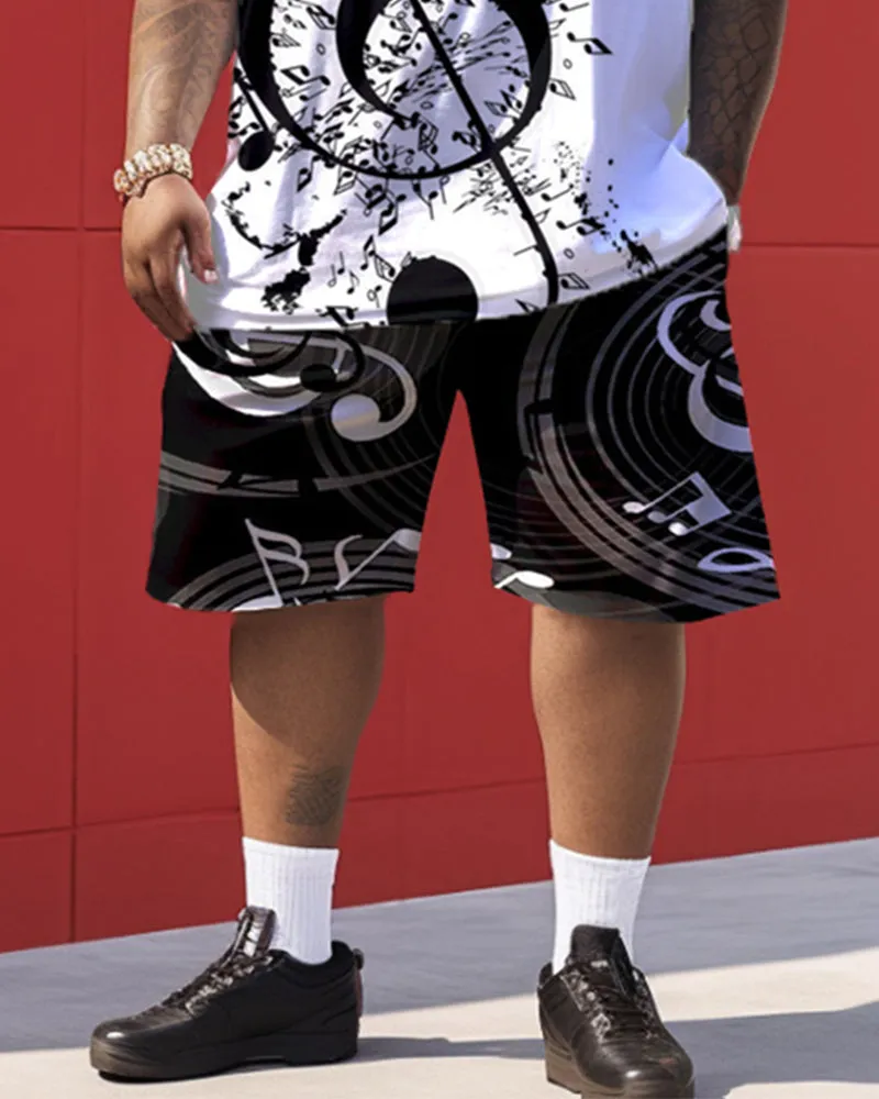 Black and White Musical Note Personalized Print Men's Large Size Set sold by Biggmans product image thumbnail 3