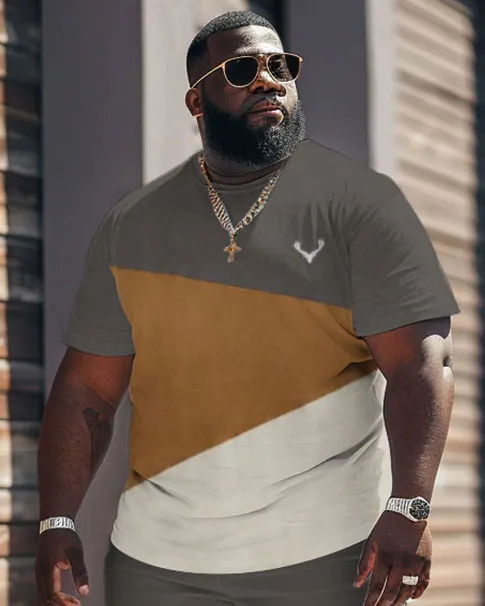 Street Casual Colorblock Printed Gray Large Men's Set sold by Biggmans product image thumbnail 3