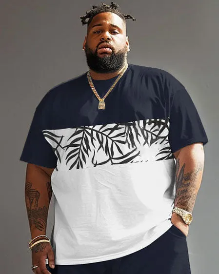 Street Casual Pattern Simple Color-block Printed Large Men's Set sold by Biggmans product image thumbnail 3