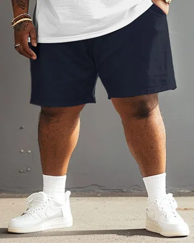 Street Casual Pattern Simple Color-block Printed Large Men's Set sold by Biggmans product image thumbnail 4