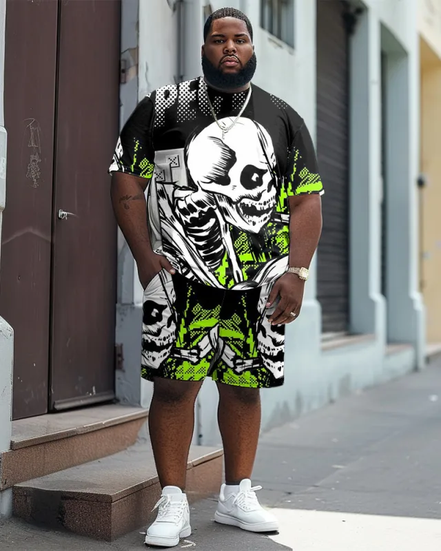 Poster Skull Print Large Men's Plus-Size Set sold by Biggmans