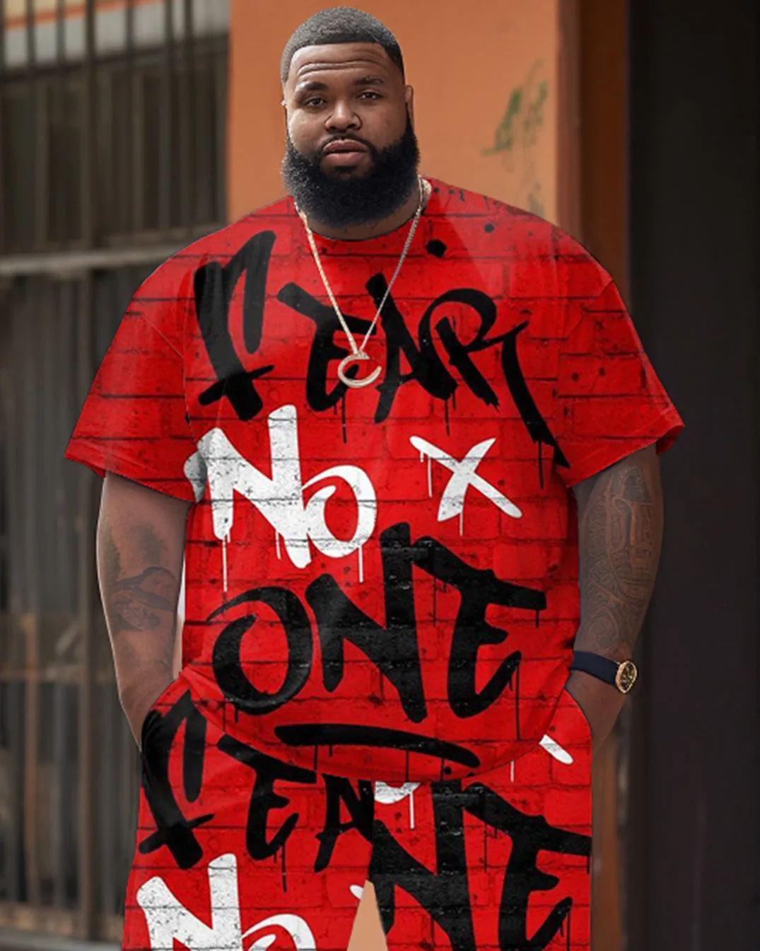 Street Hip Hop Alphabet Print Large Men's Set sold by Biggmans product image thumbnail 3