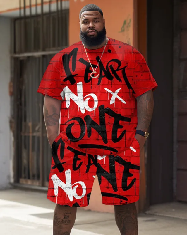 Street Hip Hop Alphabet Print Large Men's Set made by Biggmans