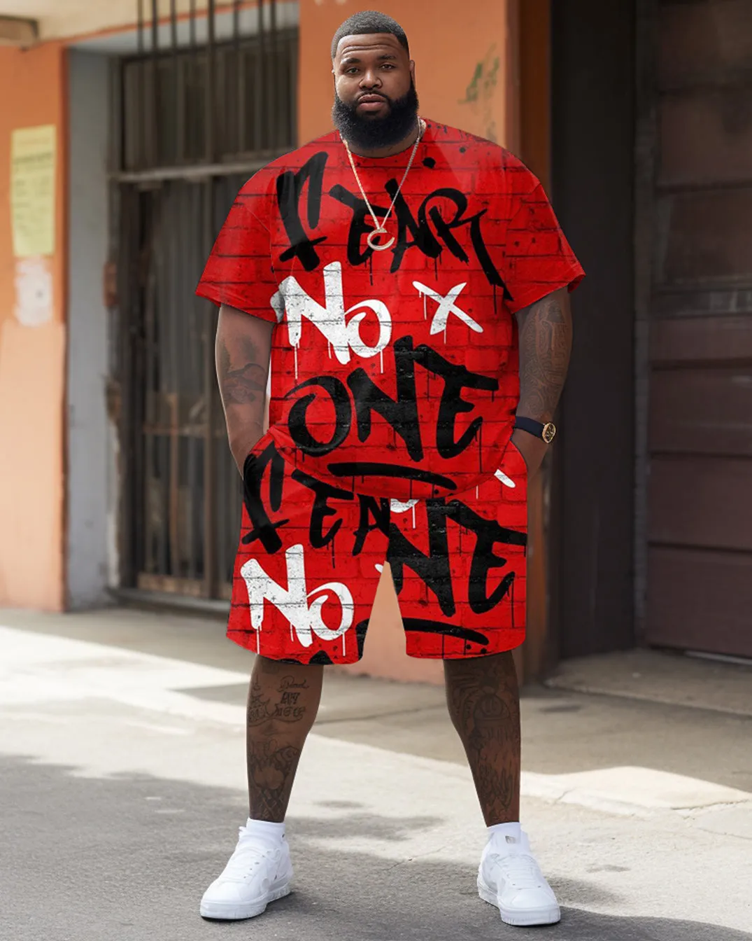 Street Hip Hop Alphabet Print Large Men's Set sold by Biggmans product image thumbnail 2