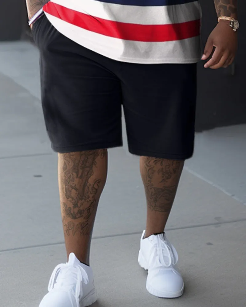 Big Guys Striped Stars Color Block Printed Two-Piece Set sold by Biggmans product image thumbnail 3