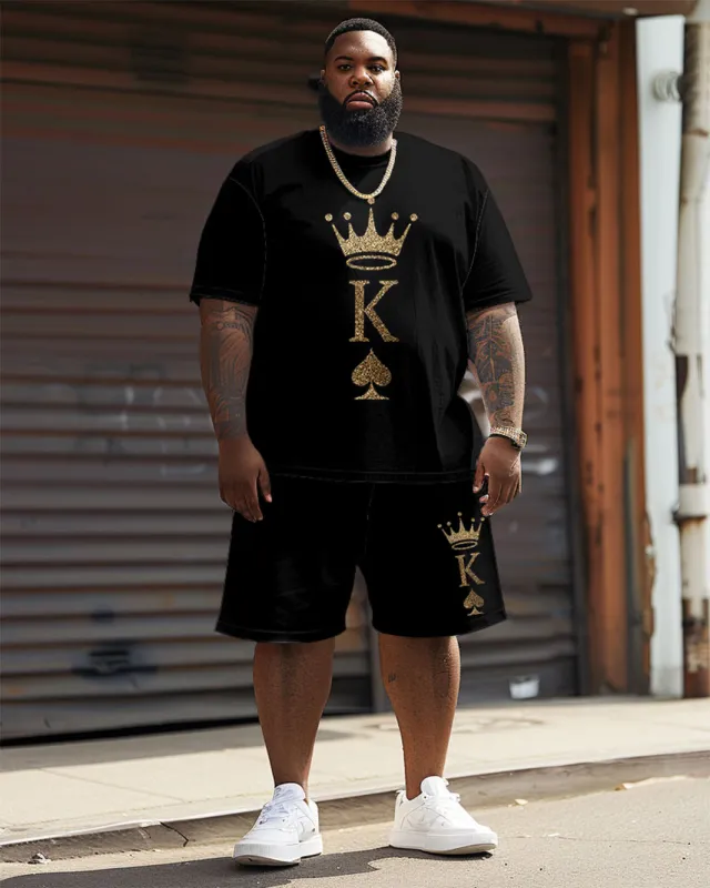 Street Casual King With Crown Print Large Men's Set sold by Biggmans
